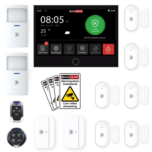 mellem touch WiFi eller 4G alarmsystem uden abonnement pakke