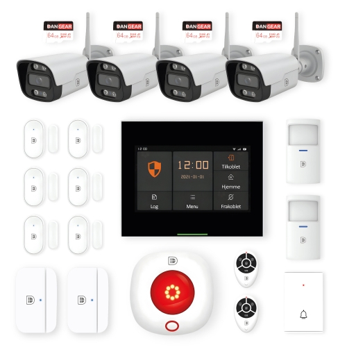 lille touch alarmsystem pakke med kameraer