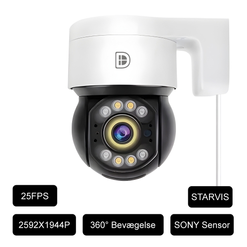 DanGear PTZ WiFi 5MP overvågningskamera