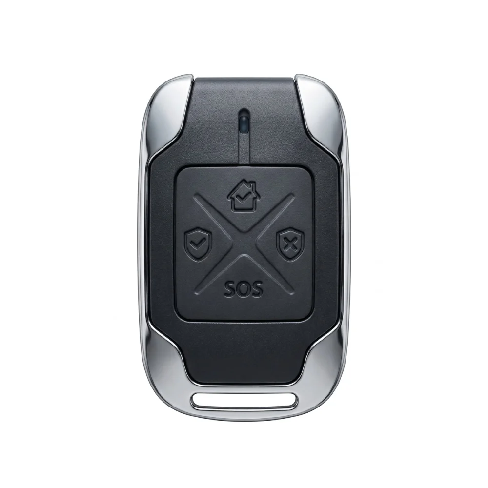 DanGear-fjernbetjening-til-alarmsystem-uden-nøglering firkantet fjernbetjening