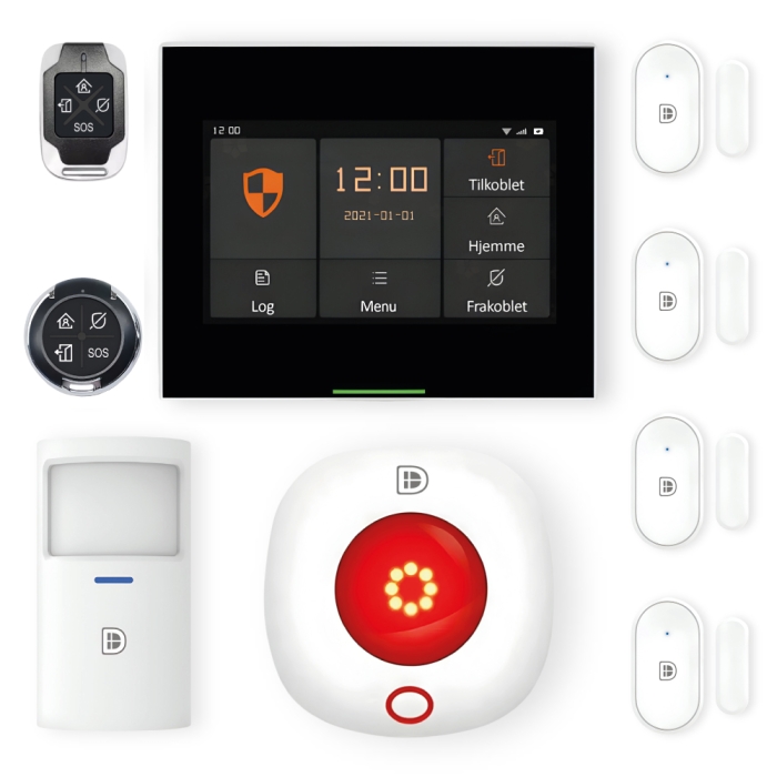 touch smart home alarmsystem lille pakke uden abonnement