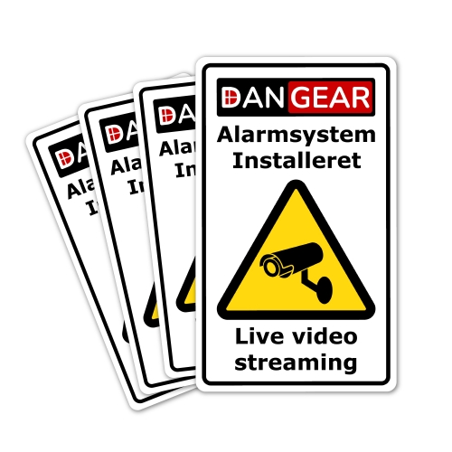 DanGear alarmsystem skilt 4 pak