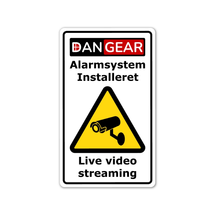 DanGear alarmsystem skilt