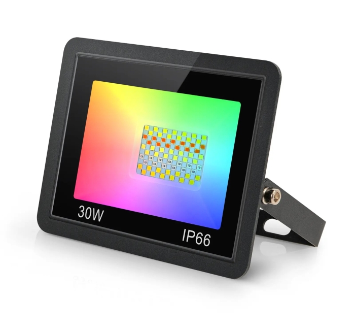 WiFi RGB projektør med kraftig 30W lys og IP66 certificeret med gratis app