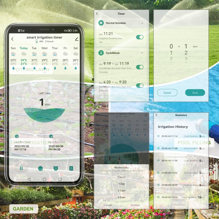 Udendørs WiFI vandingstimer til havevanding - Image 3