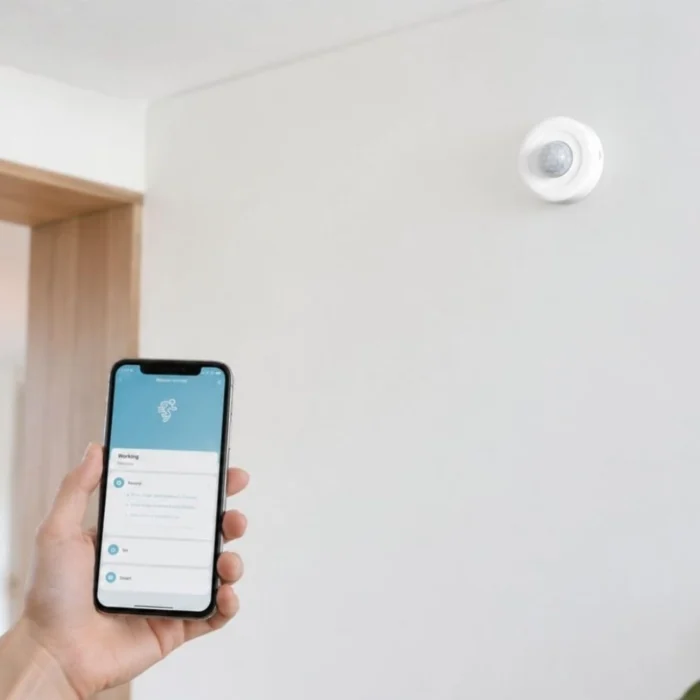 Bevægelses og lyssensor med smartphone app