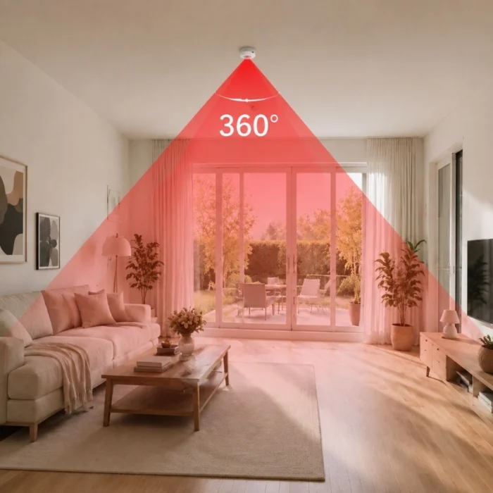 WiFi 360° bevægelses og lyssensor