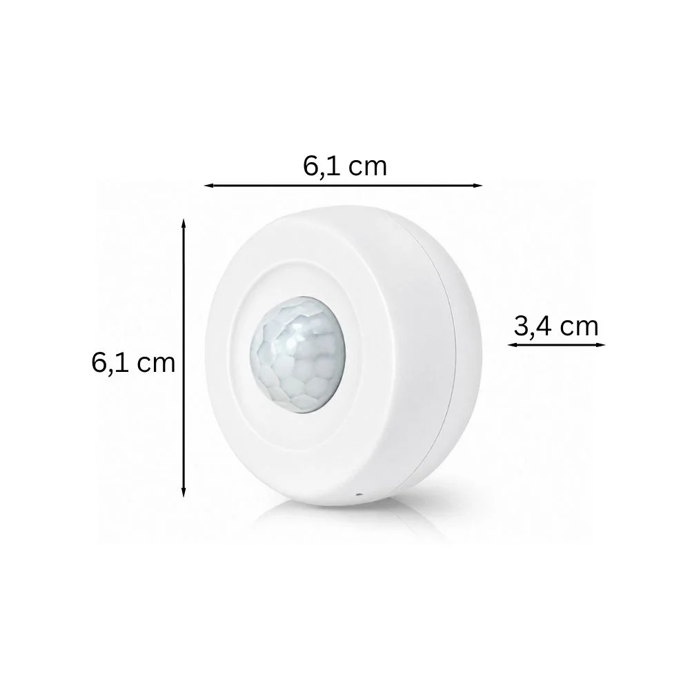 WiFi 360° bevægelses og lyssensor mål Smart WiFi bevægelses og lyssensor med mål
