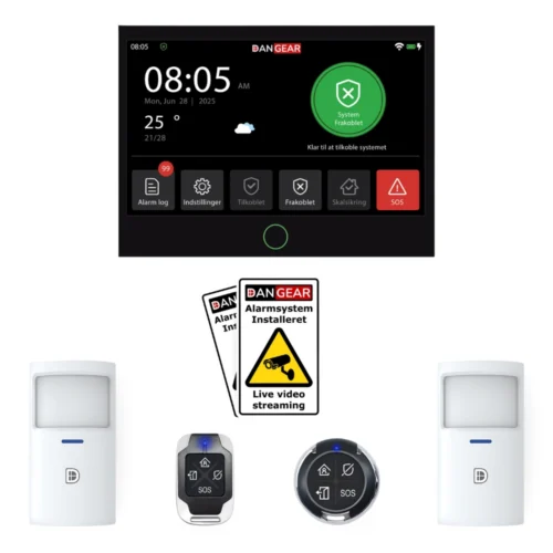 mellem touch WiFi eller 4G alarmsystem uden abonnement pakke