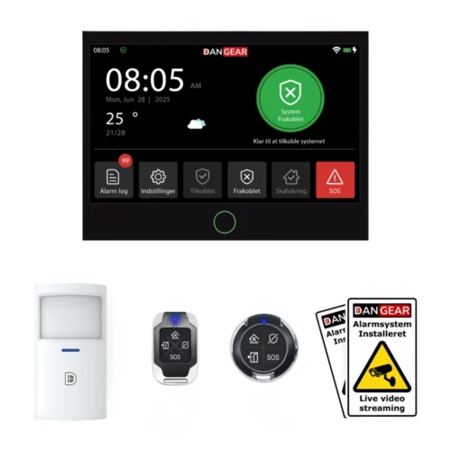mellem touch WiFi eller 4G alarmsystem uden abonnement pakke
