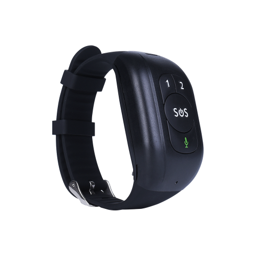 4G GPS alarm armbånd med sort SOS knap med faldalarm