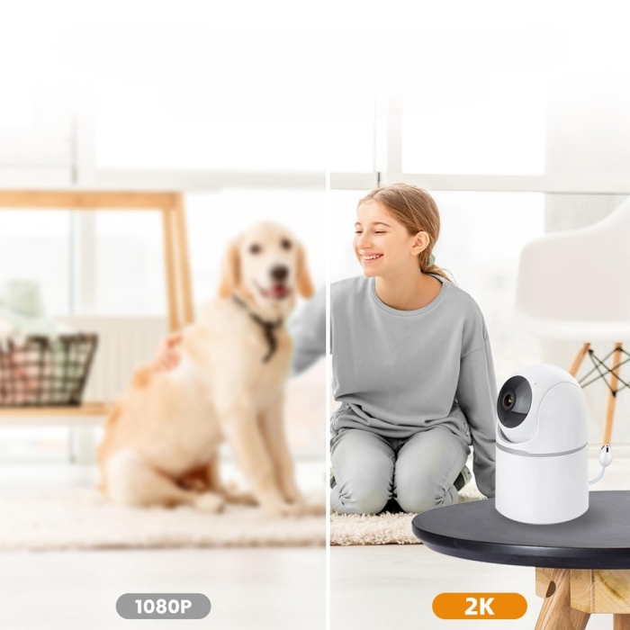 DanGear WiFi 4MP indendørs PTZ overvågningskamera med temperatur- og luftfugtighedsmåler - Image 4