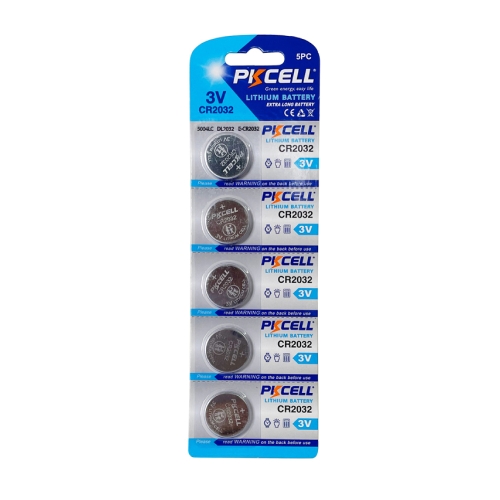 Knapcelle lithium batterier CR2032 3V 5 pack