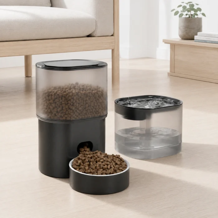 Qsmart 3L WiFi foderautomat og 3.5L drikkeautomat til kat og hund sæt - Billede 4