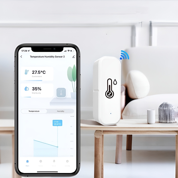 WiFi termometer og fugtighedsmåler med gratis app