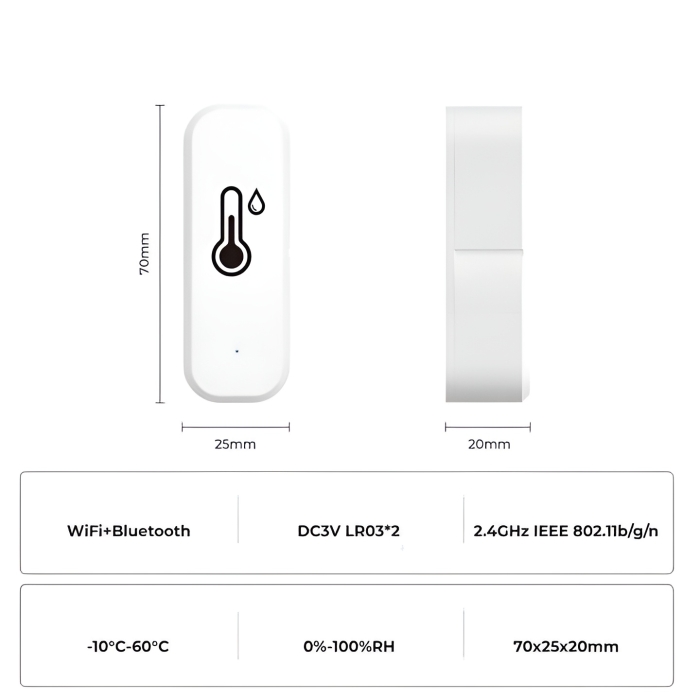 3 pak smart udendørs og indendørs WiFi termometer og fugtighedssensor - Billede 6