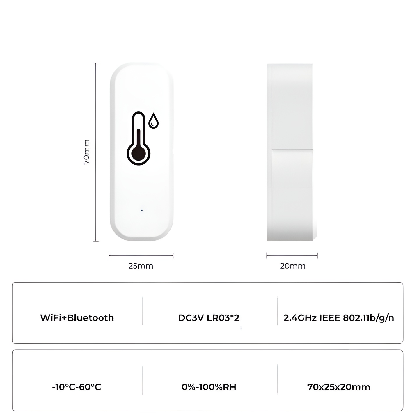 Smart WiFi termometer og fugtighedsmåler