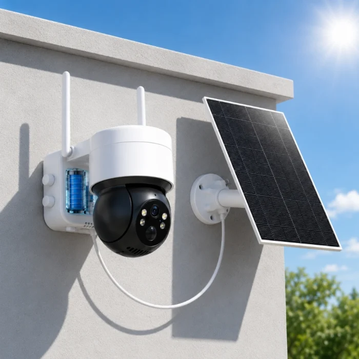 DanGear 4MP WiFi PTZ overvågningskamera med batteri og autotracking - Billede 5