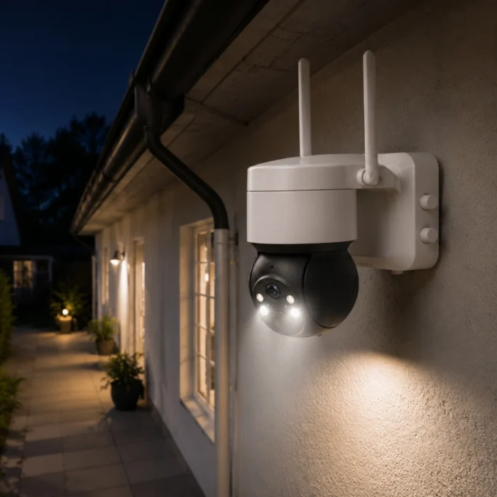 DanGear 4MP WiFi PTZ overvågningskamera med batteri og autotracking - Billede 4