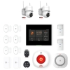 DanGear touch WiFi & 4G alarmsystem med 2 batteri PTZ kameraer lille pakke