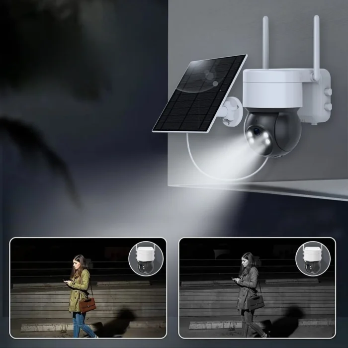 DanGear 4MP WiFi PTZ overvågningskamera med batteri og autotracking lille pakke - Billede 5