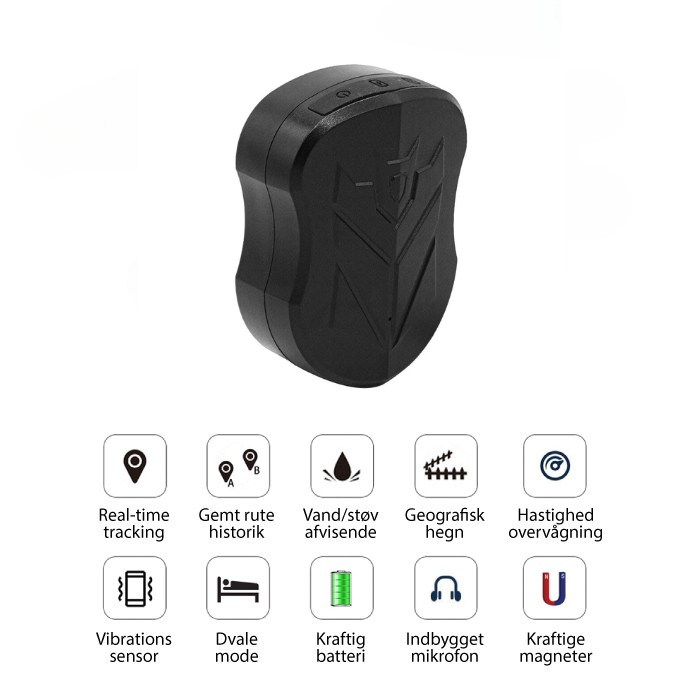 GPS tracker med magnet 10.400 mAh ST-915 funktioner