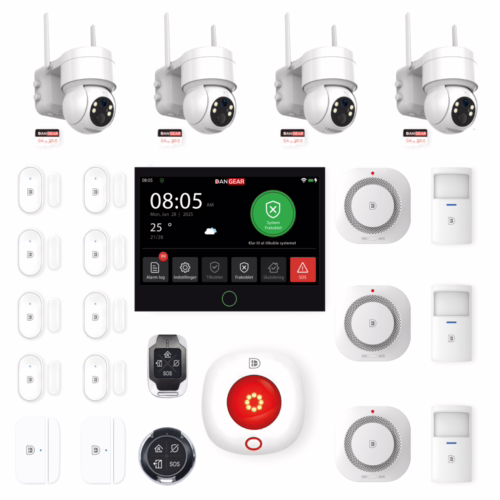 4G alarmsystem uden abonnement pakke