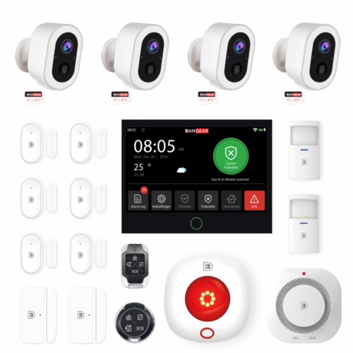 4G alarmsystem uden abonnement pakke