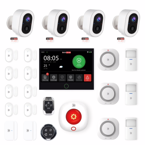 4G alarmsystem uden abonnement pakke