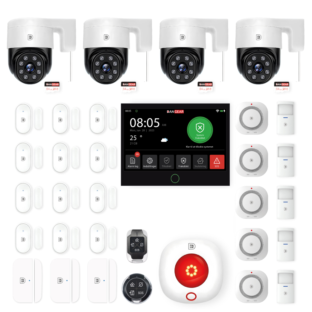 alarmsystem med 1 kamera mini pakke