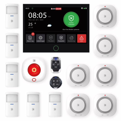 4G alarmsystem uden abonnement pakke
