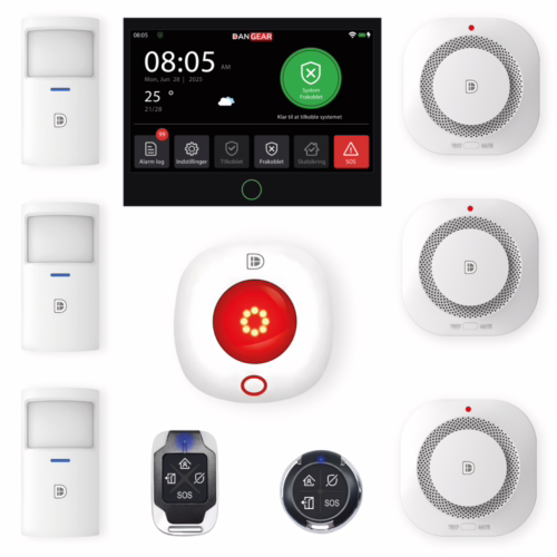4G alarmsystem uden abonnement pakke