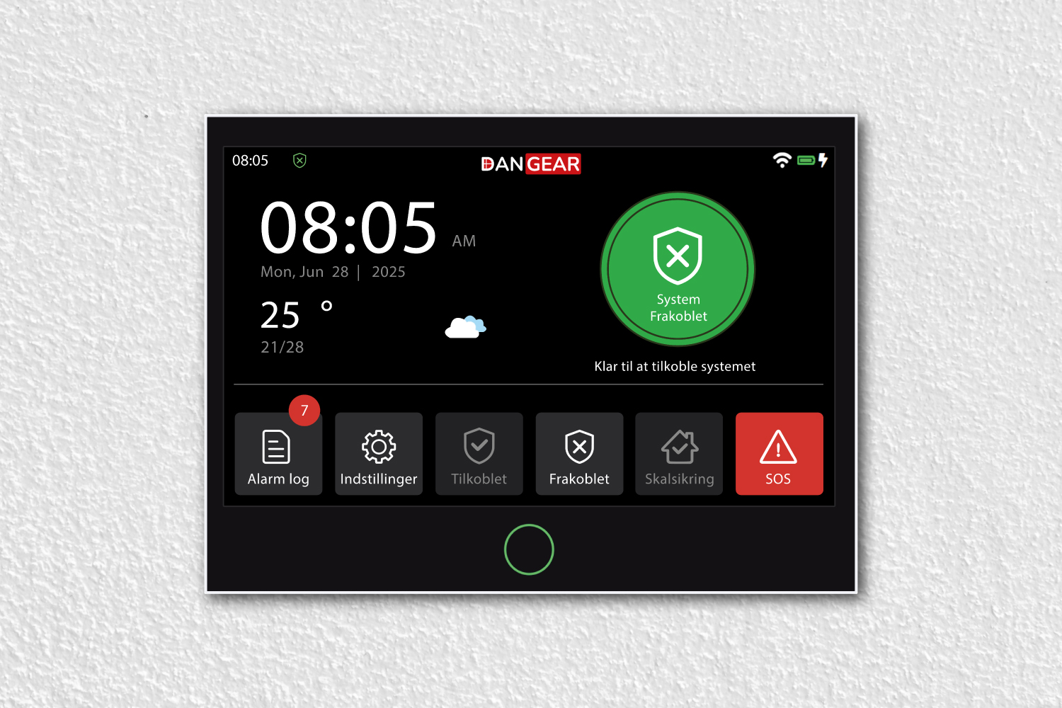 DanGear HEIMDALL WiFi og 4G touchskærm alarmpanel til alarmsystem