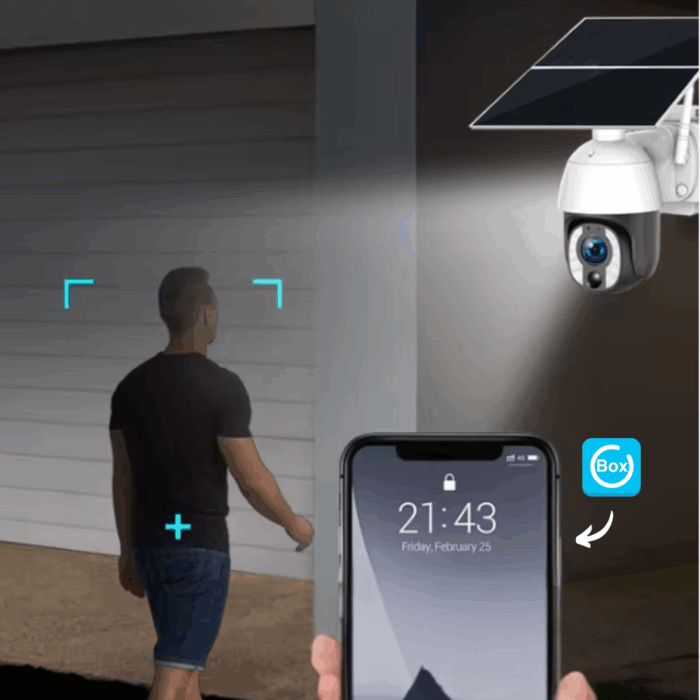 DanGear 5MP 4G PTZ overvågningskamera med mega batteri og solcelle - Billede 4
