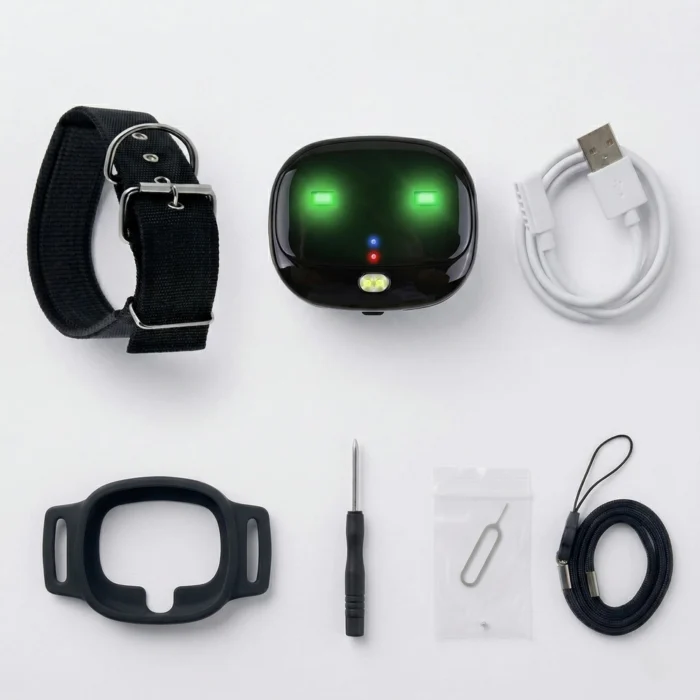 2G og 4G GPS tracker til kat og lille hund med gratis app pakken indeholder billede