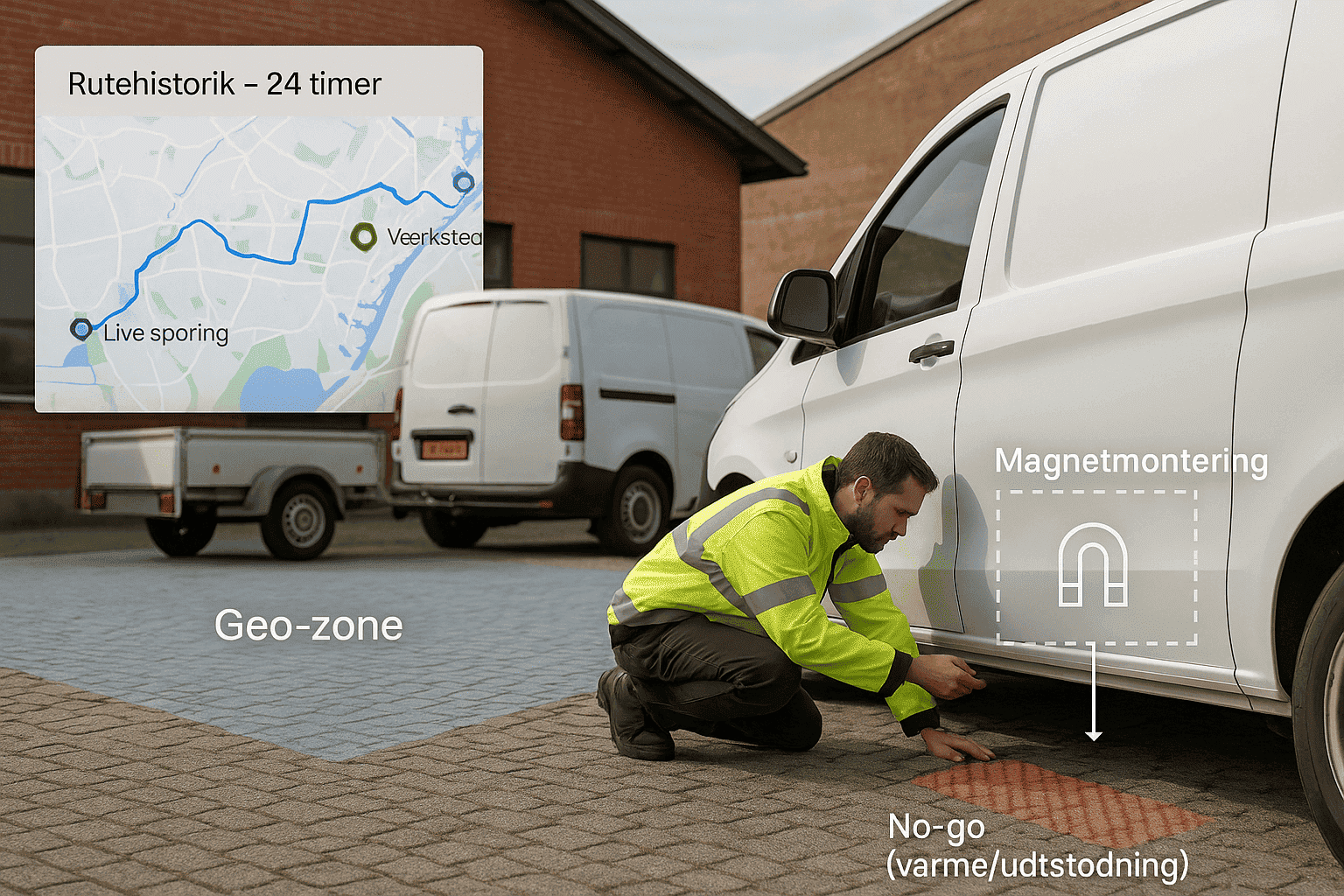 GPS-tracker med magnet og hurtig opladning
