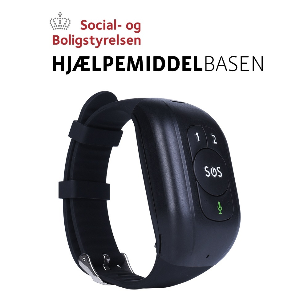 4G GPS alarm armbånd til ældre anbefalet af hjælpemiddeldatabasen