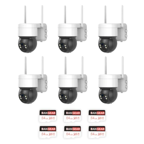 4MP WiFi PTZ overvågningskamera med autotracking mega pakke