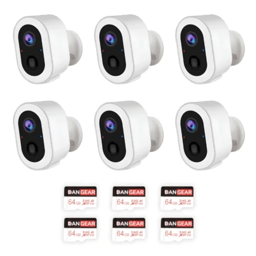 4MP WiFi overvågningskamera med stort batteri mega pakke