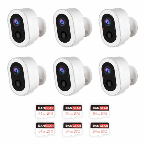 4MP WiFi overvågningskamera med stort batteri mega pakke