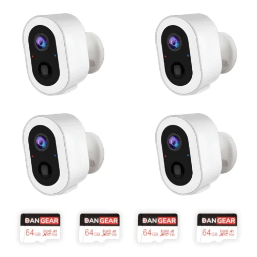 4MP WiFi overvågningskamera med stort batteri stor pakke