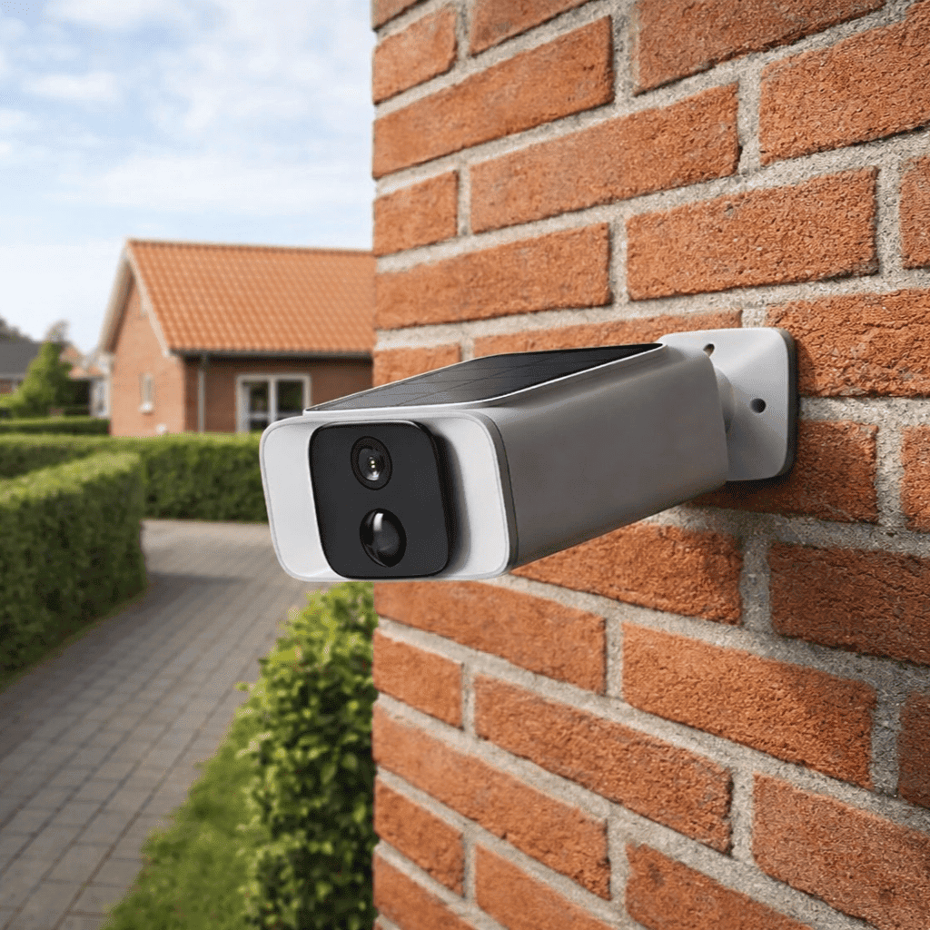 udendørs wifi kamera monteret på husvæg