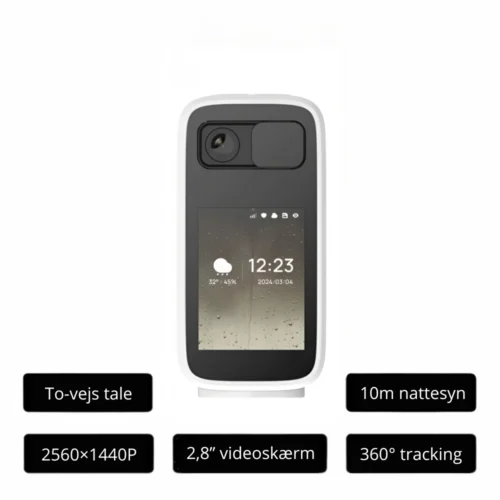 5MP WiFi overvågningskamera med batteri og 1.5W solcelle