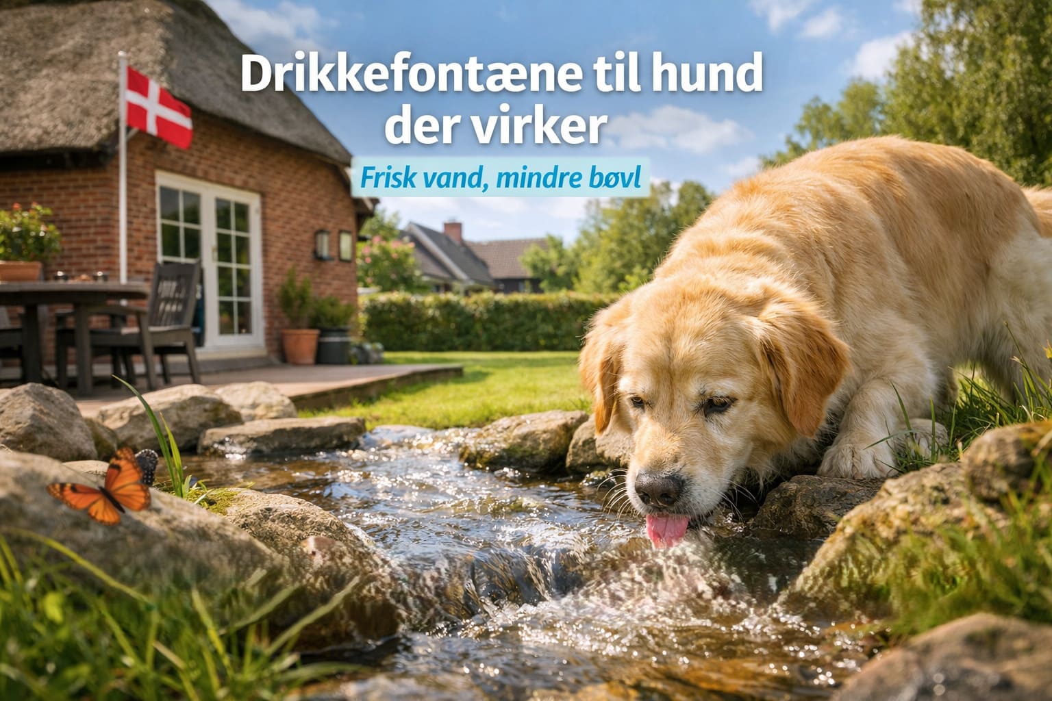 Drikkefontæne til hund der virker