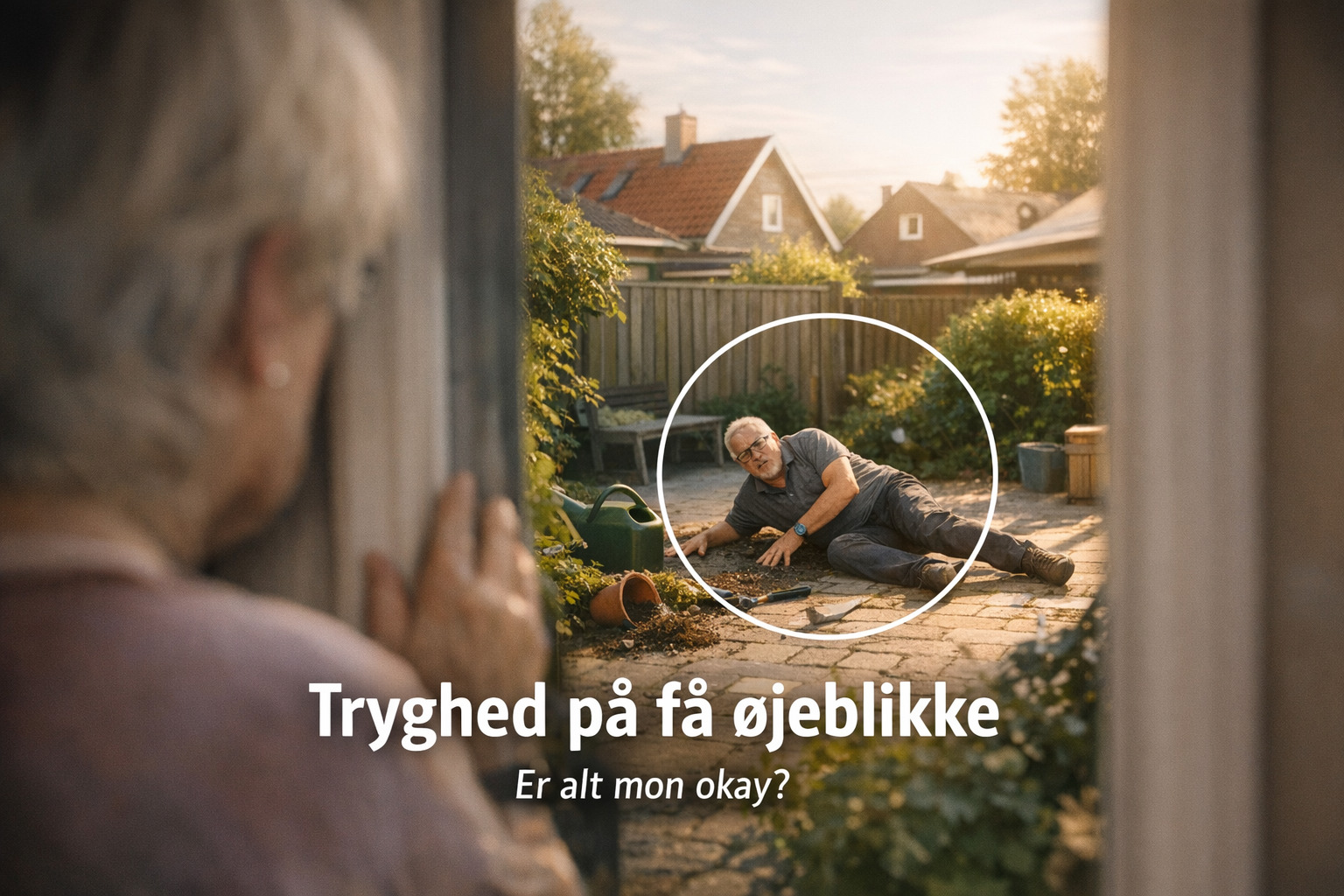 billede viser mand der er faldet hvor et smartwatch med faldalarm er nødvendigt