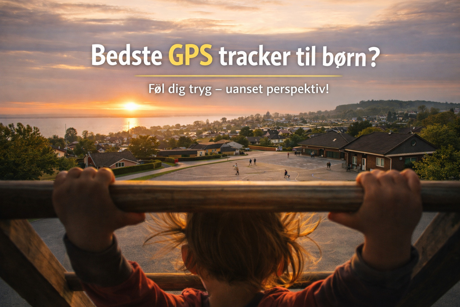 billedet viser et legende barn med teksten bedste gps tracker til børn