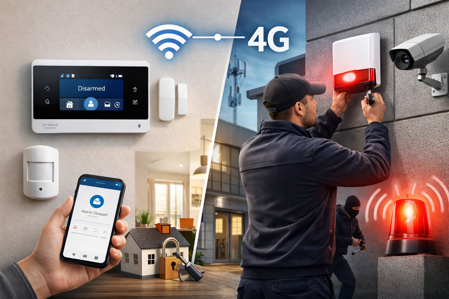 billede der viser trådløs alarmer