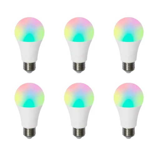 billedet viser 6 pak smart WiFi LED pære 10W