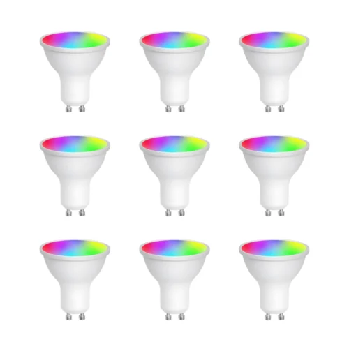 billedet viser en 9 pak smart WiFi LED pære 5W