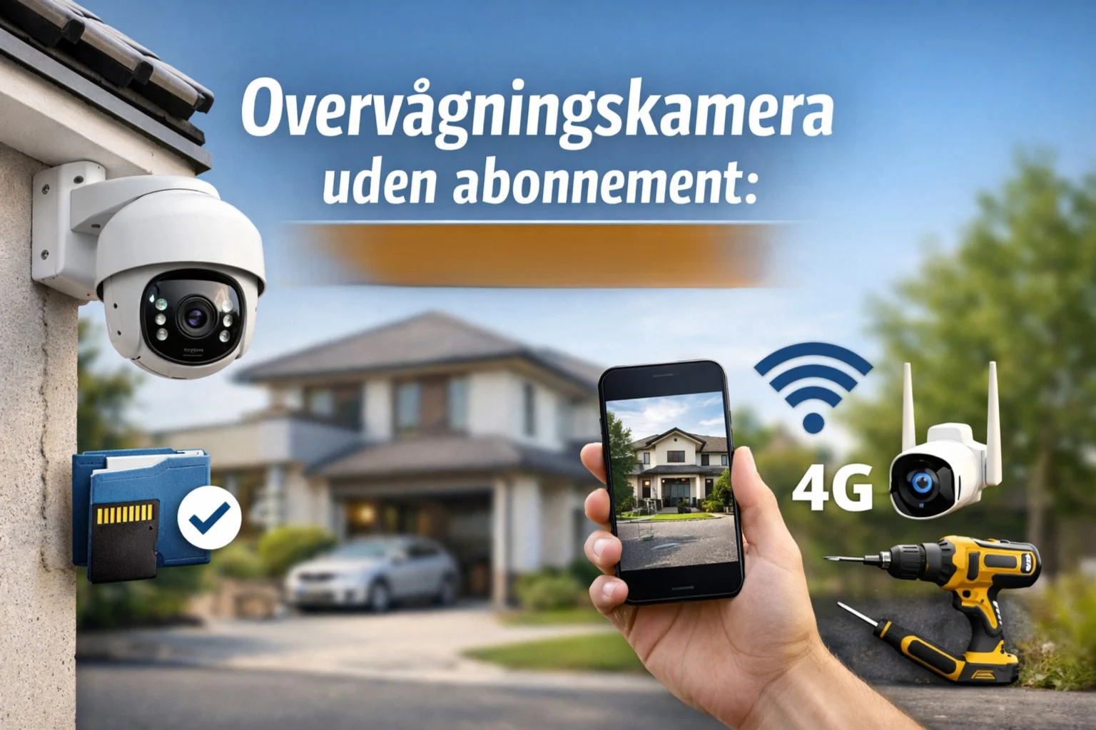billedet viser Overvågningskamera uden abonnement og smartphone app